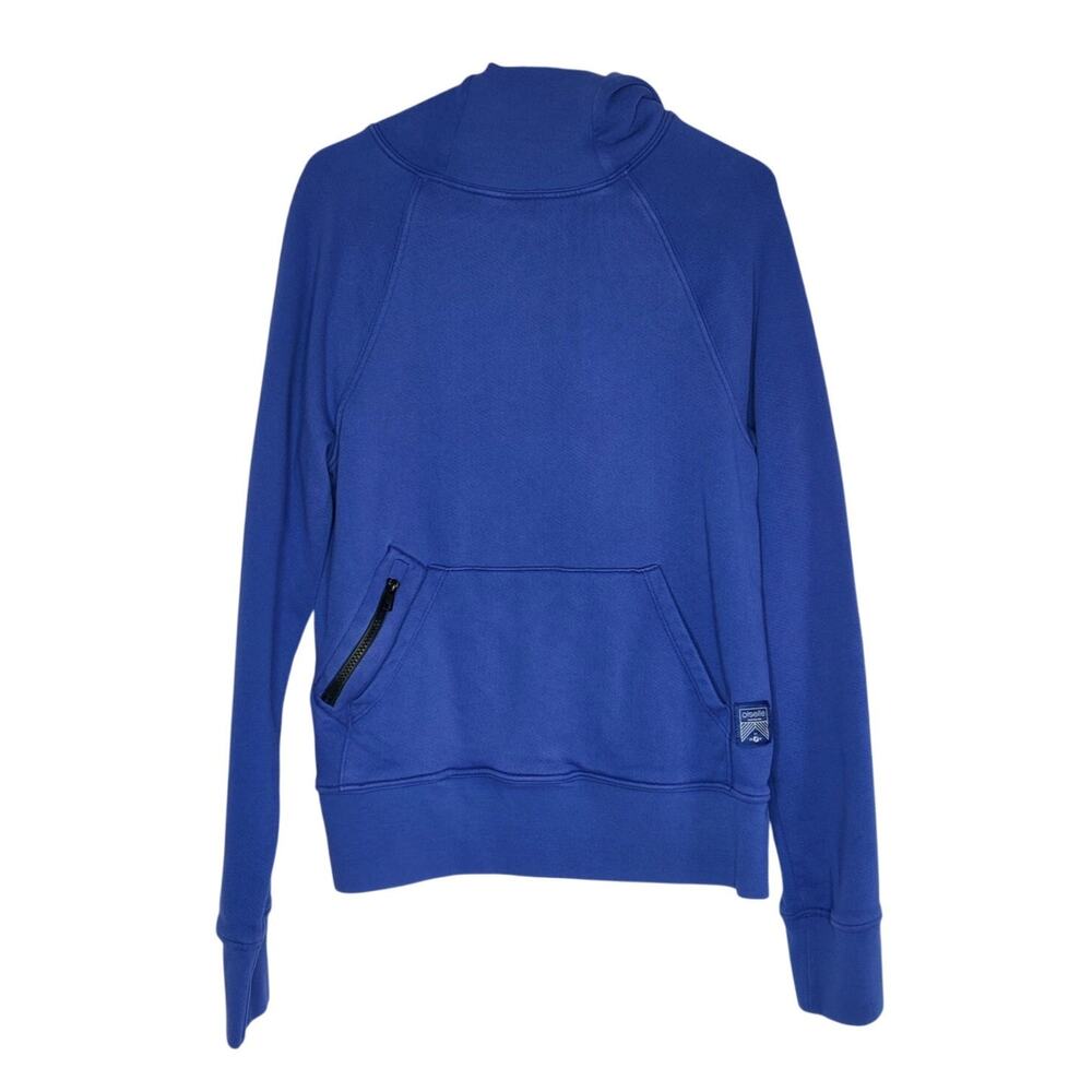 Oiselle Unicorn Hoodie Pullover Sweatshirt Small Blue Cotton Running Athleisure